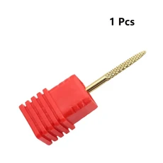 EasyNail 프로. 골드 큐티클 깨끗한 텅스텐 카바이드 버 네일 드릴 비트 커터 네일 파일 네일 전기 드릴, 04 Gold F 1Pcs