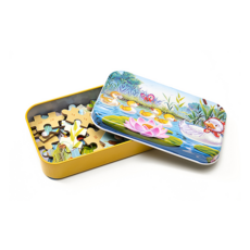 레디코 틴케이스 퍼즐 세트 60pcs 직소 명작 동화 14종 종이 직소 어린이 DIY 이솝 우화 유치원 초등 생일 답례품, 공룡친구들, 1개