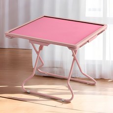 화투 카지노 테이블 포커 게임탁자 접이식 보드게임 고스톱 탁자, 핑크 마작 테이블 88x88