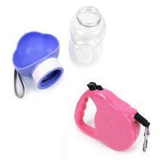 헤이영 강아지 리드줄3M 물통 세트 강아지산책줄