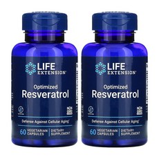 라이프익스텐션 라스베라트롤 레스베라트롤 피세틴 퀘르세틴브로멜라인 안토시아닌 60정 2통