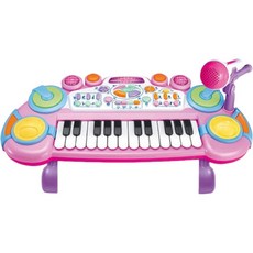 SQ1 兒童電子琴 早教益智多功能音樂玩具 寶寶鋼琴, 粉紅色, 1個, 01