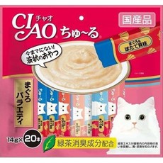 日本製 CIAO 啾嚕貓肉泥 多入組 組合包 貓零食【Plumes寵物部屋], 1個, SC-194｜豪華鮪魚組合包20入