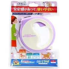 도기맨 도기워커 자동줄 스타 원형 5m, 퍼플, 1개