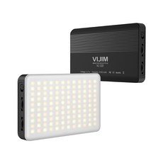 VIJIM VL120 포켓 LED촬영조명 색상 옵션선택, 1개, 블랙