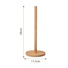 竹製廚房紙巾架立式收納架桌面捲紙架抹布架保鮮膜架, 1個, 立式紙巾架（單杆）...