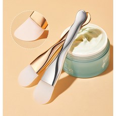 GECOMO 실리콘 팩 브러쉬 스킨 로션 얼굴 모델링 마스크 브러쉬, 금색, 1개