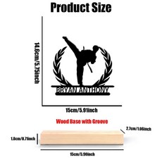 1개의 맞춤형 반려동물 발톱 금속 조각상 나무 받침대 포함 미용실 책상에 적합, 01 Widthsize15cm, 1개