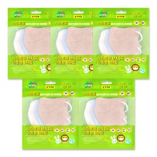 스마트웰 숨쉬기 편한 2D 새부리마스크 아동용, 혼합, 5개, 5개입