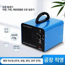 차량용 오존발생기 타이머 오존살균기 오존기 12V, 기본 색상, 110V 10g 오존 블루