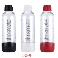 drinkmate 氣泡水機專用1L耐壓水瓶, 黑色
