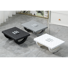 스윙 책상 발받침대 컴퓨터 사무실 흔들발받침대 풋레스트 발 지압판 다리꼬지마, 블랙, 1개