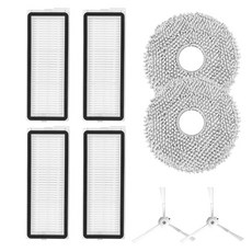 로보락 Qrevo MaxV / Pro S 로봇 청소기 교체 부품 걸레 패드 2개 HEPA 필터 4개 사이드 브러시 2개를 위한 개선된 액세서리 키트