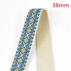 1/2M Meetee 38/50mm 인쇄 나일론 웨빙 테이프 가방 스트랩 민족 의류 장식 리본 밴드 DIY 벨트 바느질 액, 23 11-38mm, A. 38mm-1Meter, 1개