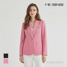 [미센스] 브로치장식 원버튼자켓_MB43JKM113C