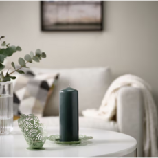 이케아 페노멘 기둥모양 무향양초 다크그레이-그린 19 cm 105.703.92