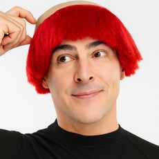 파티처럼 할로윈 파티소품 파티가발 대머리 [사오정 대머리 레드], 1개