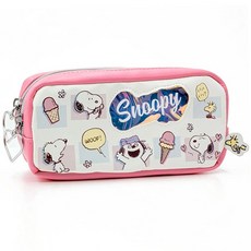 피너츠 스누피 더블 펜파우치(필통)_아이스크림(204333), 피너츠 스누피 더블 펜파우치(필통)_아이스크림(2043