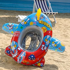 水上對戰噴水泳圈 - 兒童充氣玩具, 超人飛艇充氣水槍座艇, 1個