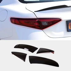 17-22 Alfa Romeo Giulia 미등 훈제 블랙 쉘 자동차 스타일링 장식 액세서리 트림 커버 ABS, 01 style 1