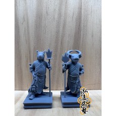 泓展工藝 牛頭馬面 神像 廟會模型, 1個