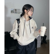 [무아무아] [쭈리/기모] 스티치 콤비 후디 [6color]