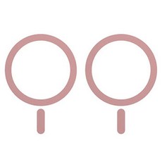 로랜텍 갤럭시 아이폰 메탈 멕세이프 플레이트 링, 핑크, 2개