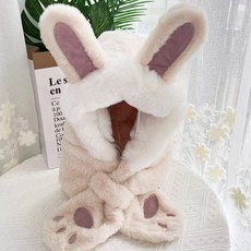 Sugarn 兔子耳罩帽圍巾 EA18