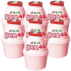 빙그레 딸기맛 우유, 240ml, 7개