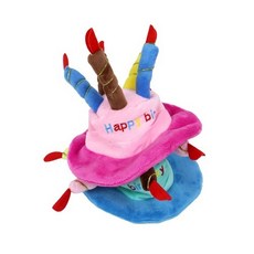 생일 모자 세트 생일모자 고양이생일 애완동물, 핑크