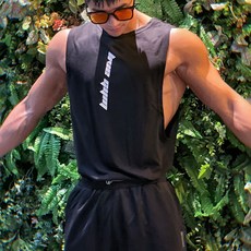 DDOKSONYEO 男款健身服健身背心運動服運動背心肌肉線條上衣 5色