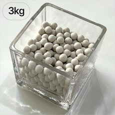 쵸록101 컬러 하이드로볼 세라믹볼 수경재배 컬러스톤 대립 1kg, 3개, 화이트