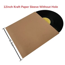 레코드 커버 슬리브 하드 LP 재킷 아우터 카드보드 12인치, 12in Kraft Without, 12in Kraft Without, 상세설명참조