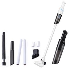 BOACE 무선 청소기 스틱+미니 핸디형 2 IN 1 흡입력 좋은 진공청소기 차량용 청소기, 화이트