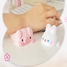 웅스토어 다목적 마우스 키보드 동물 캐릭터 손목 받침대 학생공부소품, 회색야옹이