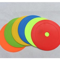 훈련 라운드마커 접시콘 연습 드리블 접시 순발력 축구, 1개, 15cm 평면 디스크 오렌지 5개