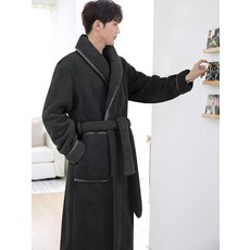 수면 가운 벨벳 나이트 파자마 남성 봄 가을 겨울 목욕 샤워 로브 남자 롱 홈웨어