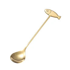 커피 스푼 귀여운 고양이 모양 디저트 아이스크림 미니 주방 도구 식기 304 메탈, 08 L