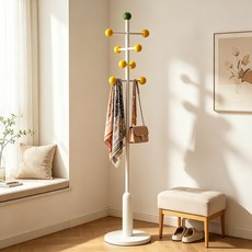 행거스탠드 크림톤 미니멀 침실 정리용 다기능 분리수납, 흰색