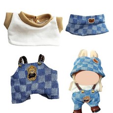 해외 SILFGRLF 수제 크로셰 옷 세트 17cm 라부부 인형 액세서리 포함 3피스 니트 의상 RC29 미국매장정품+ 1724077, .0006.RC33.