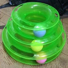 貓玩具 貓軌道球晚間 多層軌道設計 內置響亮小球, 1個, 如圖, 如圖