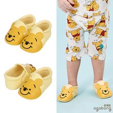 아가방 중계점 [디즈니베이비] 곰돌이 푸 보행기화 (YELLOW) *25년 SUMMER신상* 귀염둥이 푸우 얼굴 포인트 캐주얼한 벨크로 디자인 아장아장 걸음마 보행기 신발