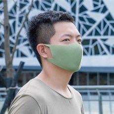 波特鉅 防潑水3D立體口罩，防曬UPF50+，透氣舒適，S/M/L多尺寸，四色可選, 酪梨綠,L, L