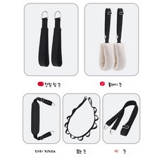 필라테스 액세서리 용품 요가 리포머 스트랩 장비 링 봉춤 손목 필라테스링, 1개, 단일 링 걸이 - 블랙 한 쌍