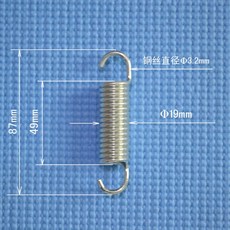 트램폴린 용수철 부품 육각 점프 여분 허리 드럼 스프링 교체용, 4중 트램폴린 전용 87mm