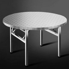 Larry 다용도 접이식 식탁 원형 식탁 스텐 테이블 불판 테이블, 1M*0.72M