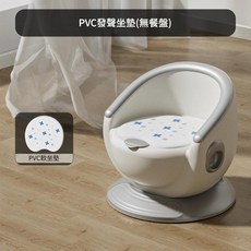 兒童餐椅 寶寶吃飯叫叫椅 多功能家用小餐椅, 銀色PVC發聲坐墊無餐盤