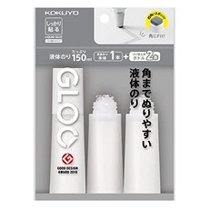 KOKUYO GLOO 液體膠水 強黏型 不皺型 90ml 3入組, 1個, 灰色強黏款