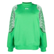 MSGM 메시 디테일 크루 넥 스웨트셔츠