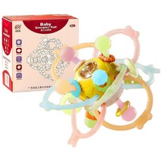 曼哈頓手抓球固齒器：寶寶超愛！矽膠手搖鈴、嬰幼兒益智咬咬球，附收納盒, single color, 1個, single product